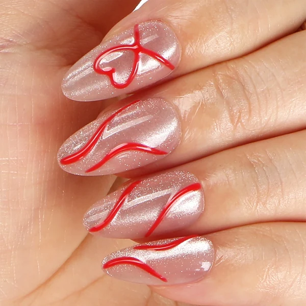 Nœud rouge nacré — modèle GL-051