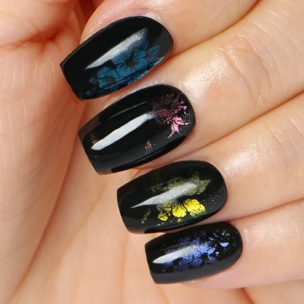 Noir et éclats colorés — modèle GL-054