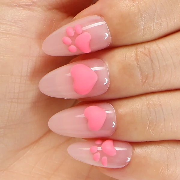 Cœurs roses en relief — modèle GL-055