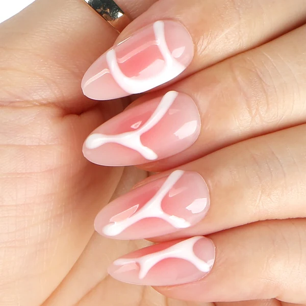 Courbes rose et blanc — modèle GL-064