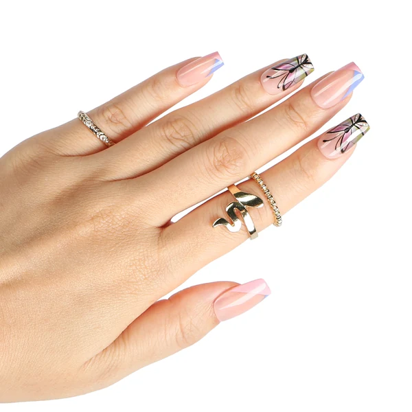 French mauve et papillons — modèle GL-095