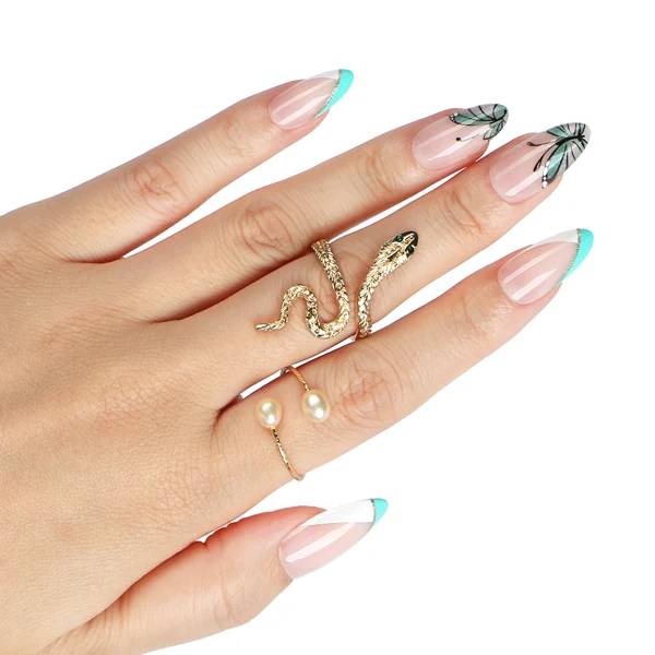 French turquoise et papillons — modèle GL-106