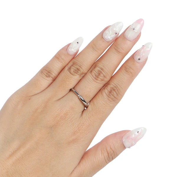 Fleurs et perles blanches — modèle GL-116